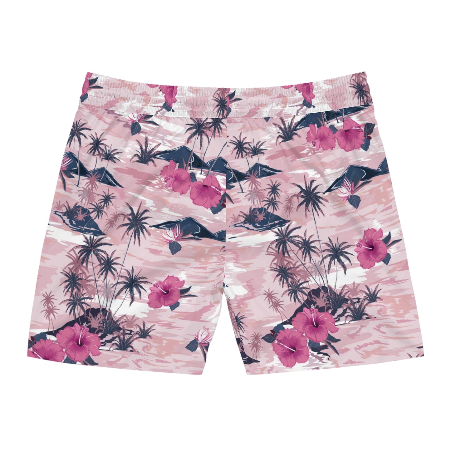 MEN FLOWER PRINT MID-LENGTH SWIM SHORTS