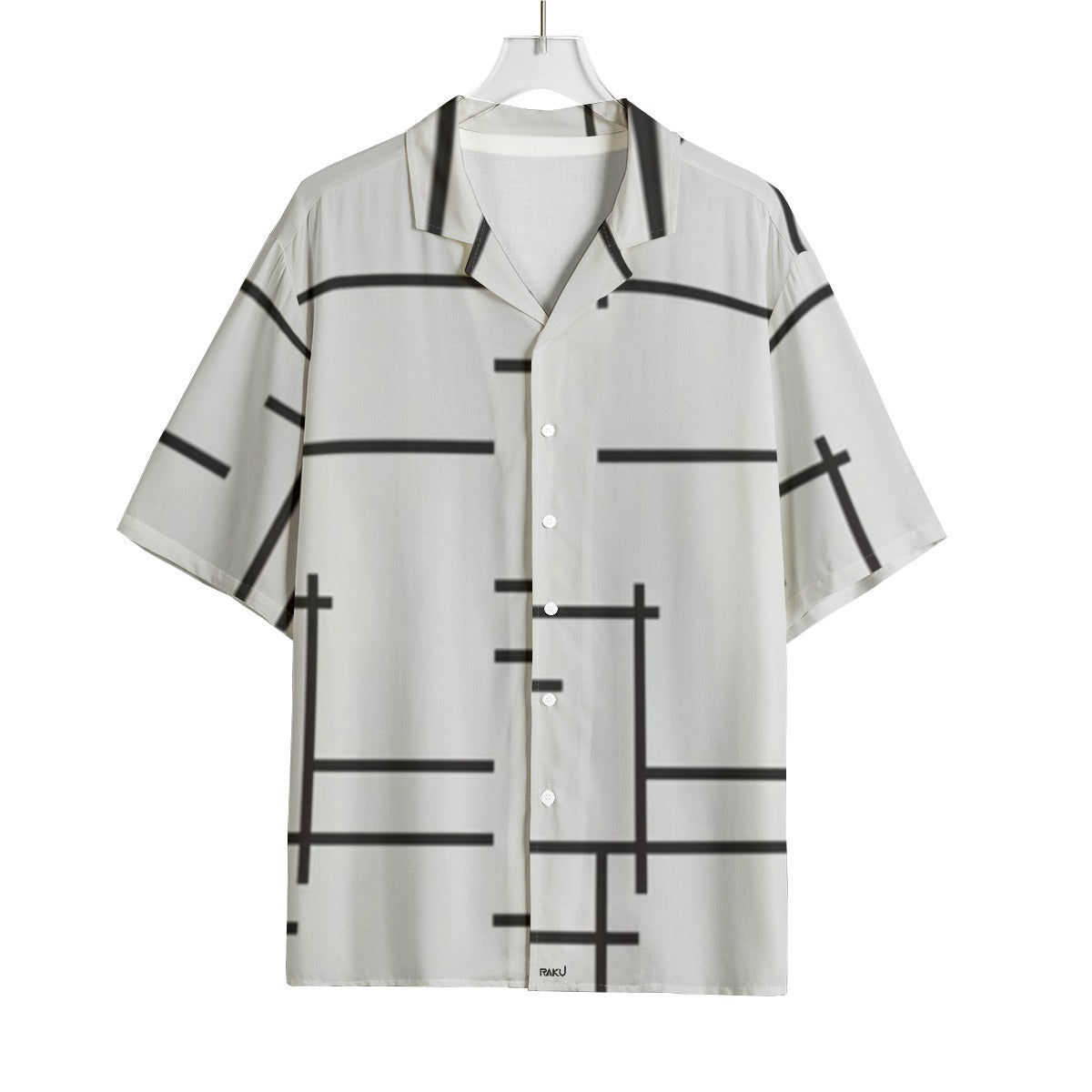 MEN'S  STRIPES HAWAIIAN SHIRT